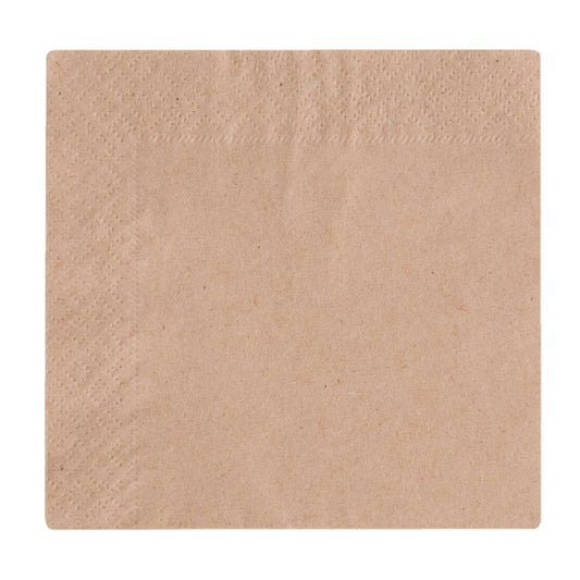 Vegware composteerbare ongebleekte cocktailservetten 24cm (4000 stuks)