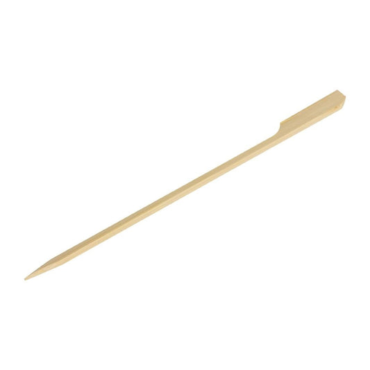 Fiesta Compostable biologisch afbreekbare bamboeprikkers peddelvorm 15cm (100 stuks)