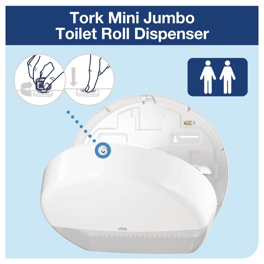 Tork Mini Jumbo toiletroldispenser wit
