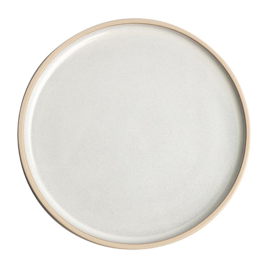 Olympia Canvas platte ronde borden wit 18cm (6 stuks)
