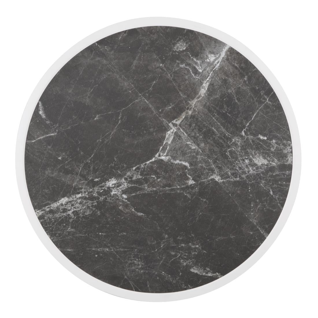 Bolero Rond Tafelblad Van Glasvezel, Donker Granieteffect, 580mm