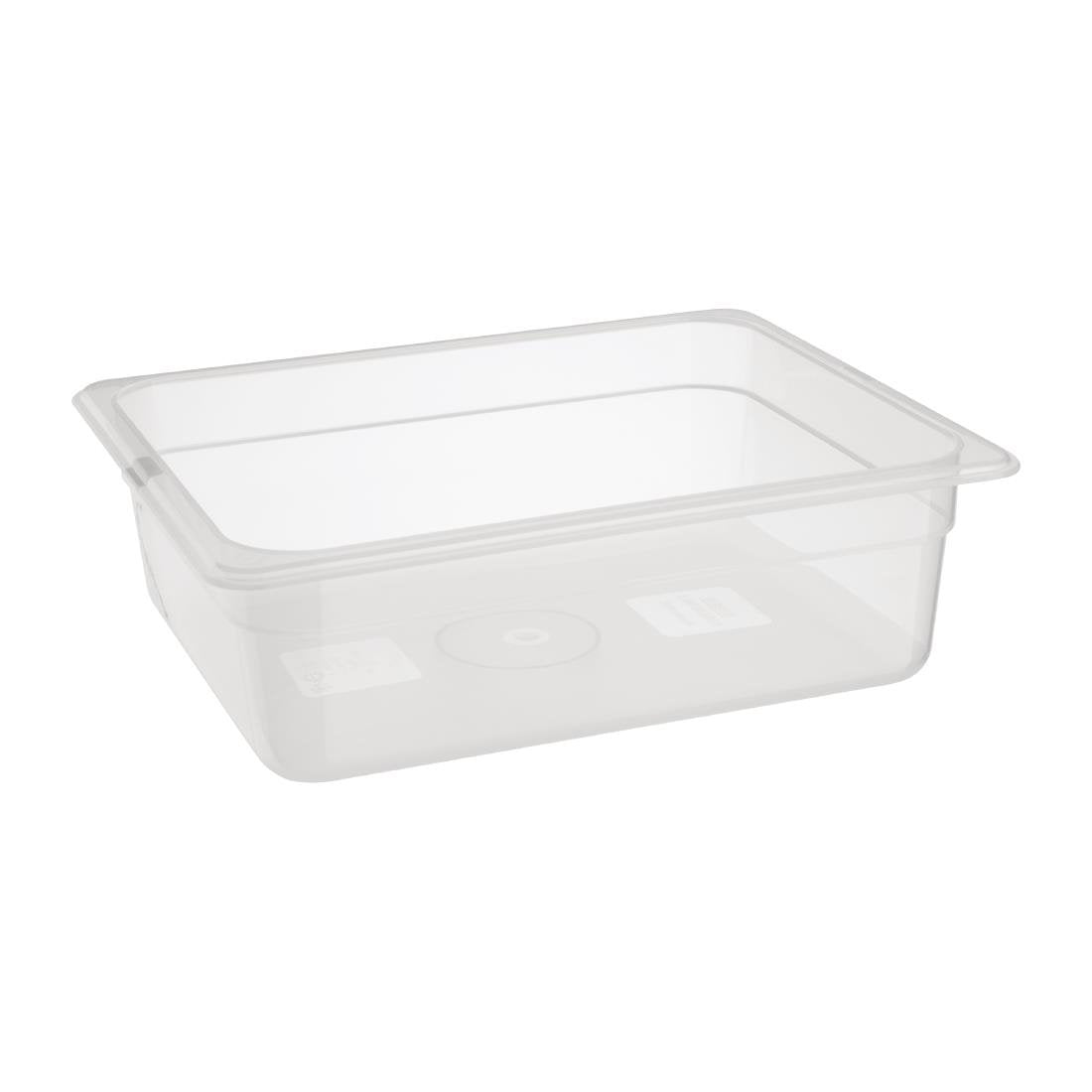 Nisbets Essentials polypropyleen 1/2 gastronorm bak zonder deksel 10cm