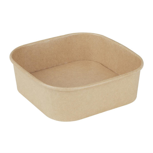 Fiesta Recycleerbare Vierkante Container Bodes 1000ml (Verpakking Van 300)