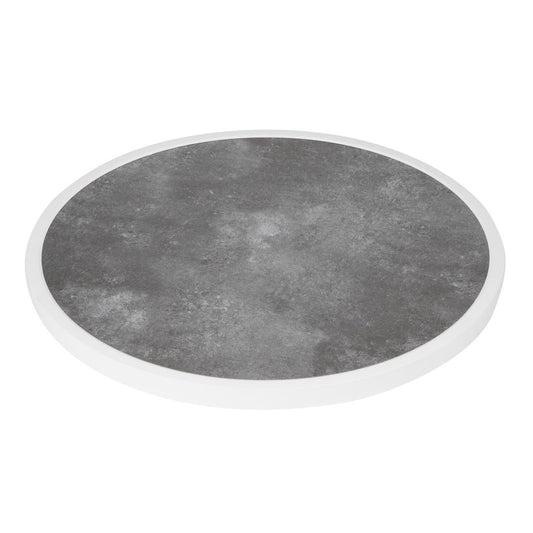 Bolero Rond Tafelblad Van Glasvezel, Donker Steeneffect, 580mm