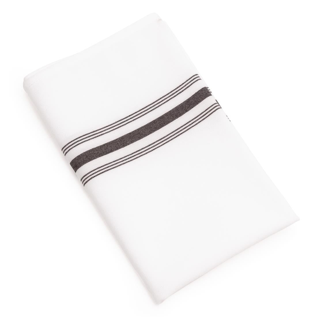Servetten zwart gestreept (10 stuks)