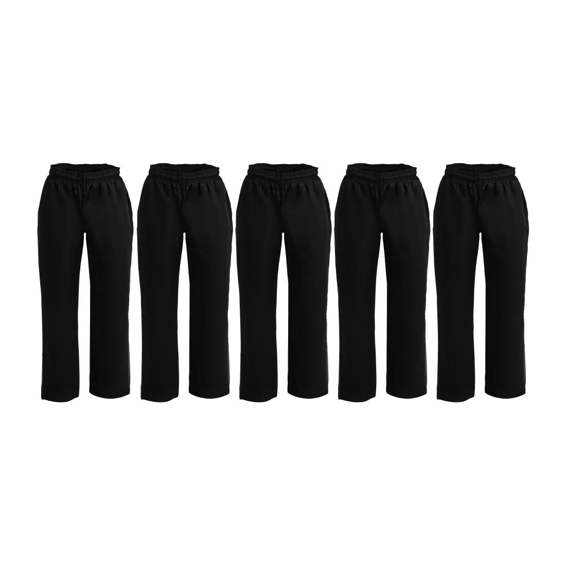 Whites Vegas Chef Broek Polykatoen Zwart S (5 stuks)