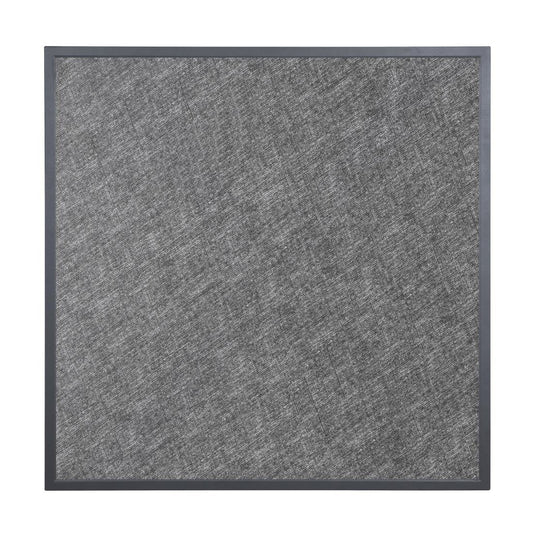 Bolero Tafelblad Van Gehard Glas Voor Buiten, Zwart Geborsteld, Vierkant, Grijze Rand, 700mm