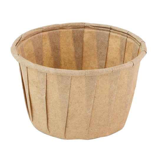 Sier Disposables Souffle bakje (FSC® papier) rond bruin 1.25oz / 37ml  ø50 x h31mm (doos 200)