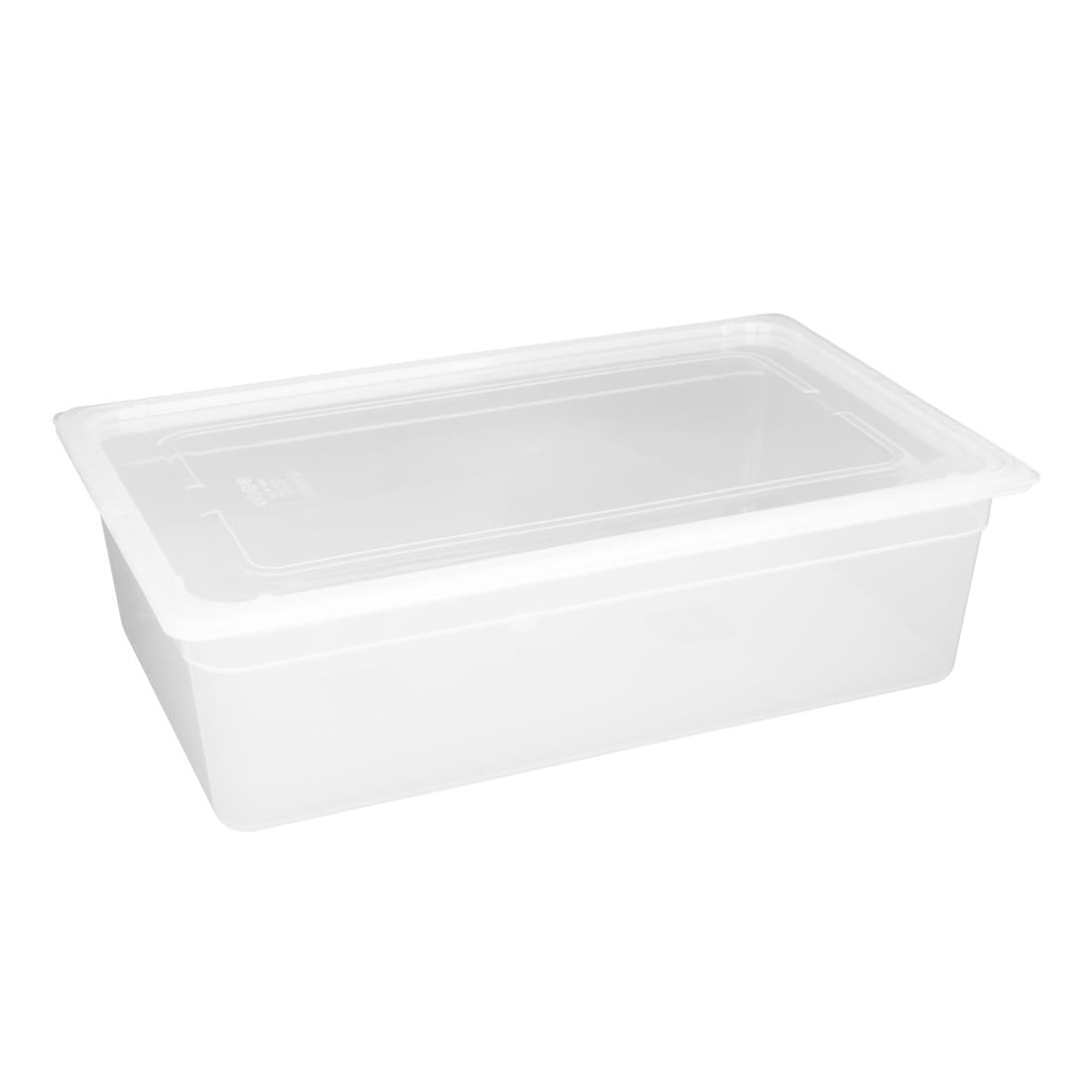 Vogue polypropyleen GN 1/1 bak met deksel 15cm (2 stuks)