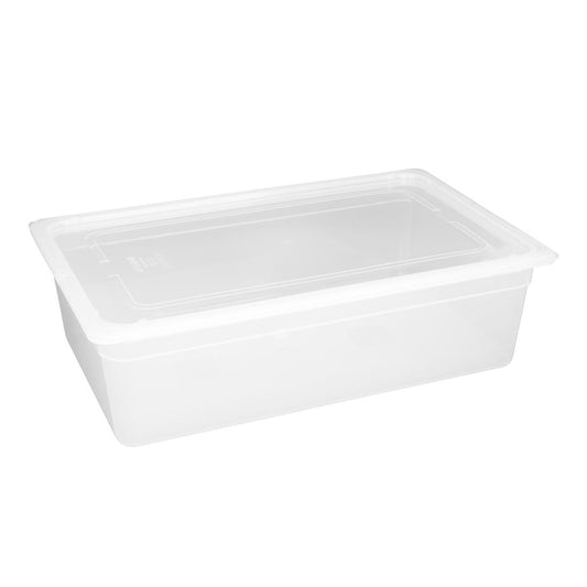Vogue polypropyleen GN 1/1 bak met deksel 15cm (2 stuks)