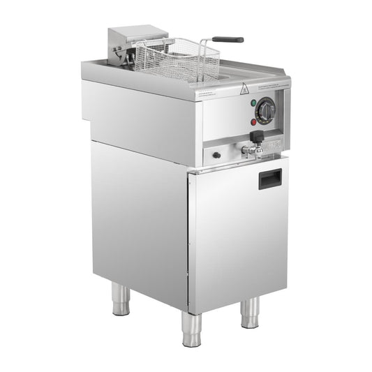 Buffalo 600 Serie Vrijstaande Enkele Tank Elektrische Friteuse 8Ltr