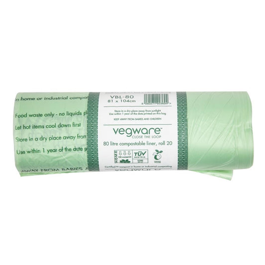 Vegware Biobag composteerbare afvalzakken 80L (240 stuks)