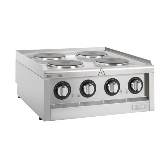 Buffalo 600-Serie Elektrische Kookplaat Met 4 Kookzones