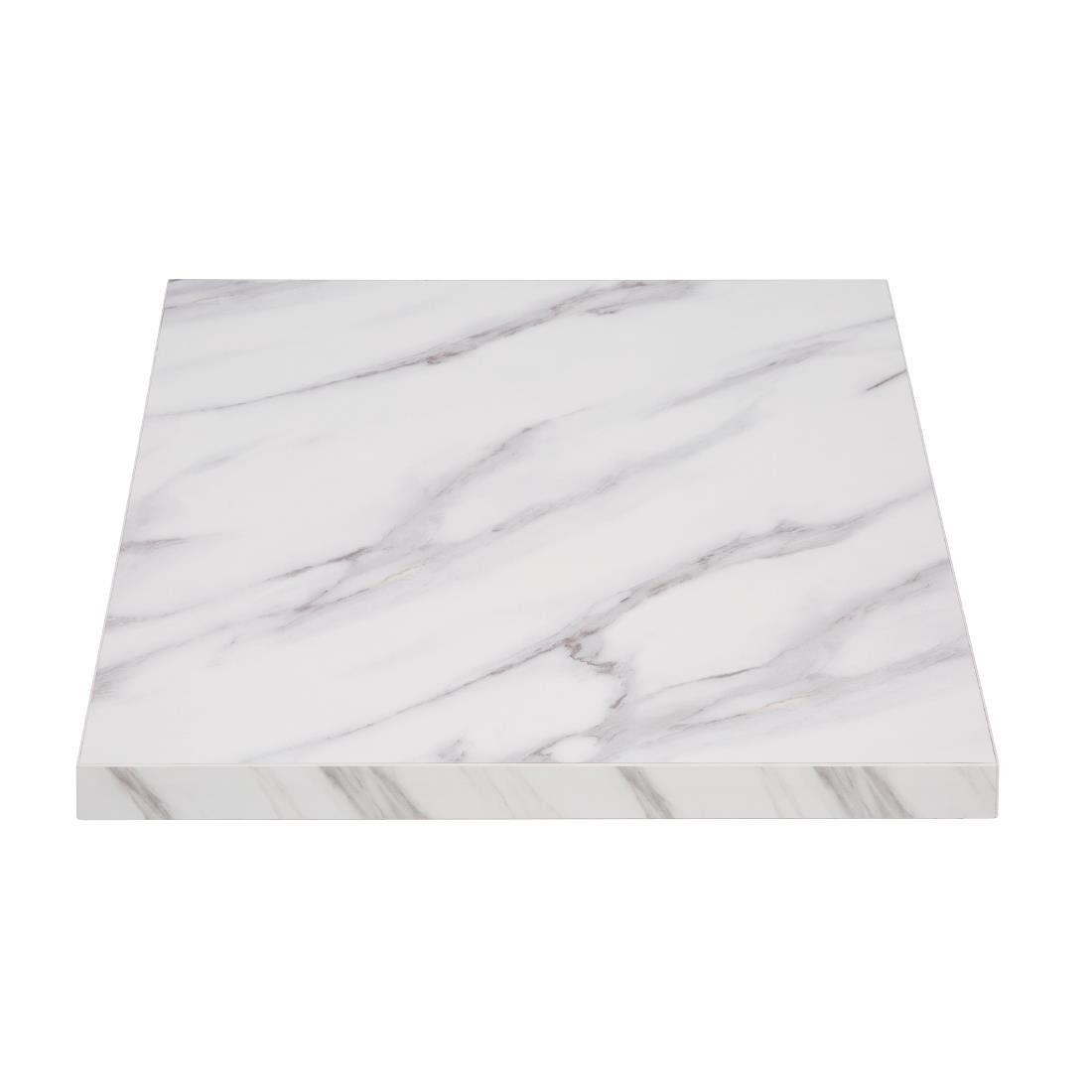 Bolero, voorgeboord vierkant tafelblad met marmereffect, 600 mm