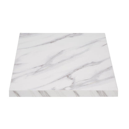 Bolero, voorgeboord vierkant tafelblad met marmereffect, 600 mm