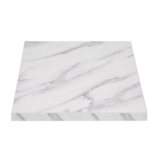 Bolero, voorgeboord vierkant tafelblad met marmereffect, 600 mm