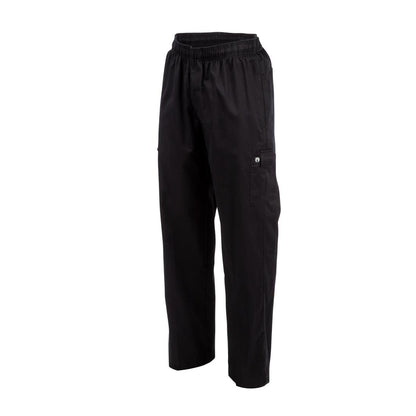 Chef Works unisex slim fit cargo broek zwart L