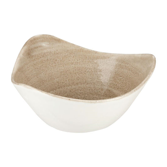 Churchill Stonecast Patina Antique Taupe Driehoekige Kom 15.2cm (pak van 12)