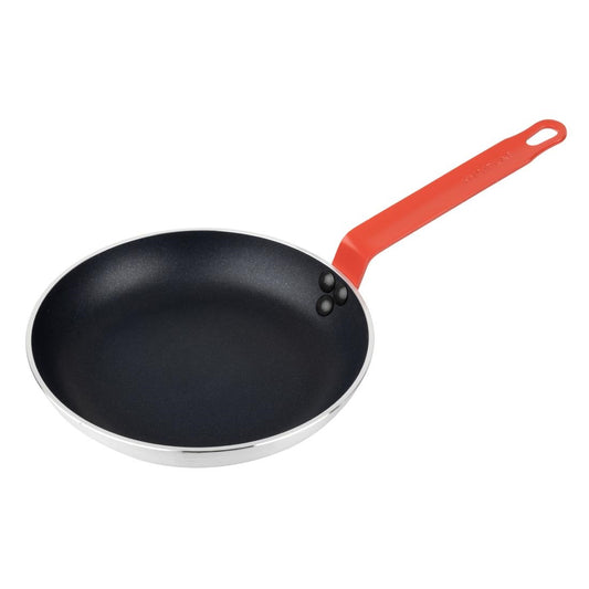 Hygiplas Teflon Platinum Plus anti-aanbak koekenpan 240mm rood handvat
