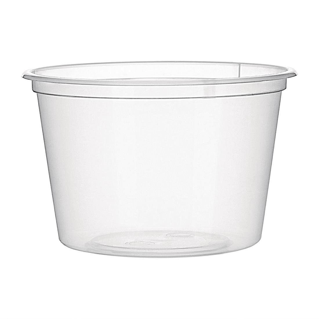 Fiesta recyclebare plastic magnetronbestendige delicatessenpotten 100 ml / 3,5 oz (100 stuks)