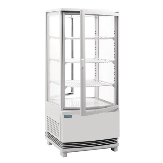 Polar C-Series Energie-Efficiënte Koelkast Met Gebogen Deur Wit 86Ltr