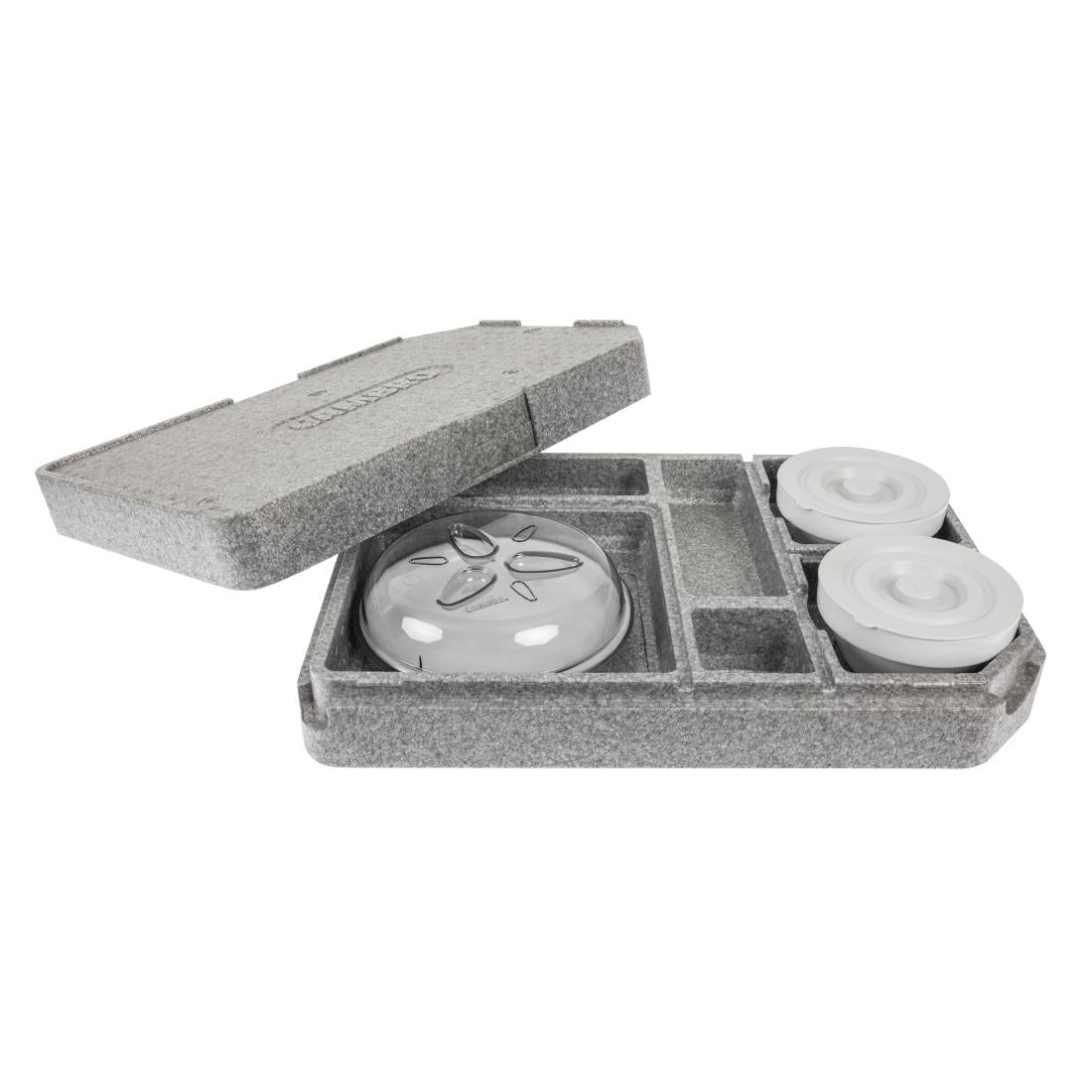 Cambro Tablotherm GoBox maaltijdbezorgingssysteem met servies