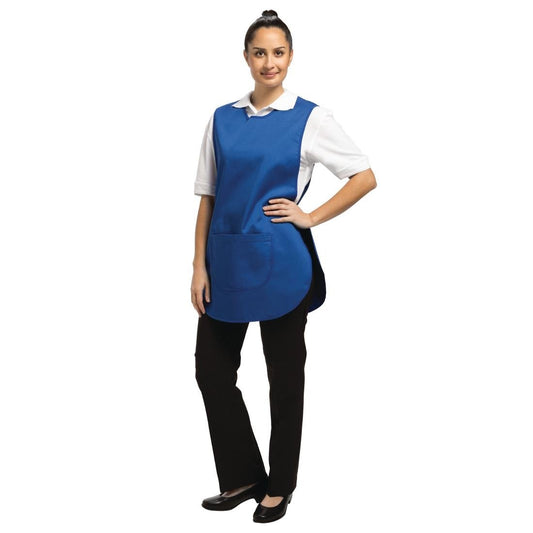 Whites overgooierschort met zak royal blue