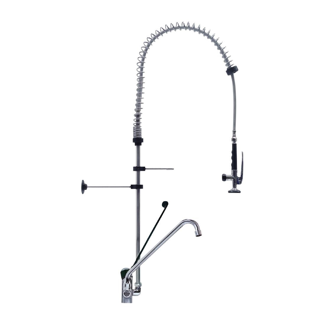Gastro M hoge voorspoeldouche monobloc zwenkkraan handsfree