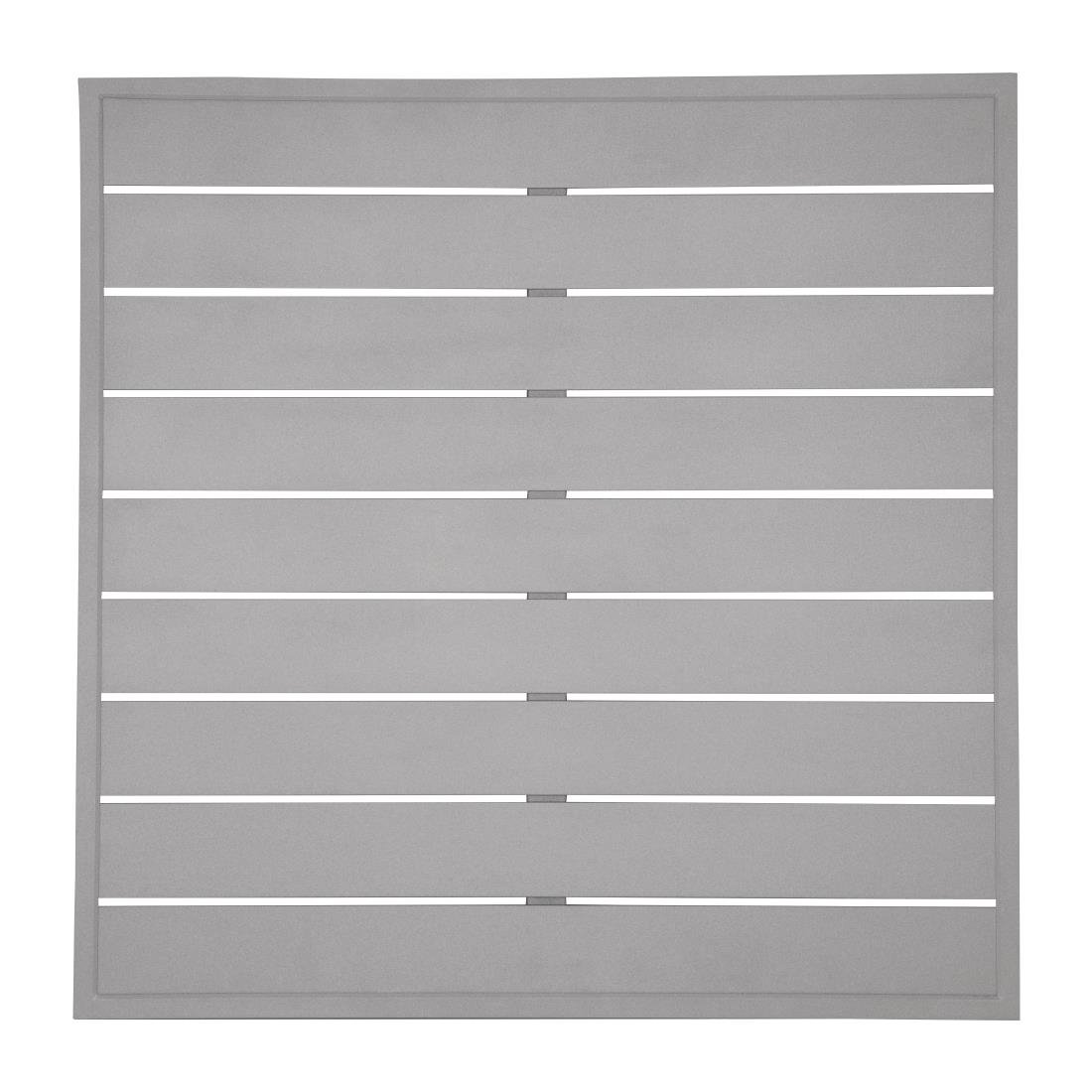 Bolero Aluminium Vierkant Tafelblad Lichtgrijs 700mm