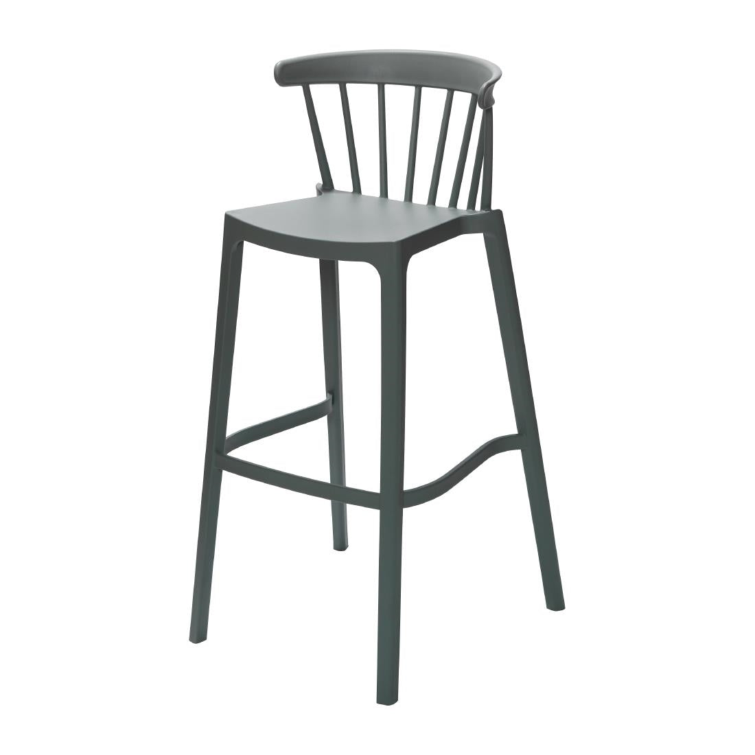 Windson polypropyleen barkruk groen (4 stuks)