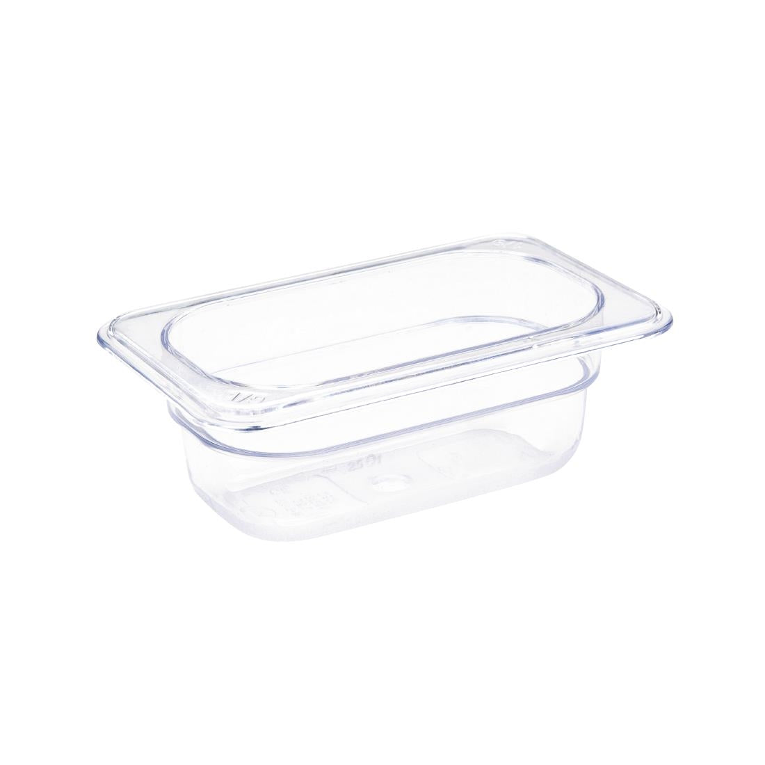 Vogue polycarbonaat bak transparant GN1/9 65mm