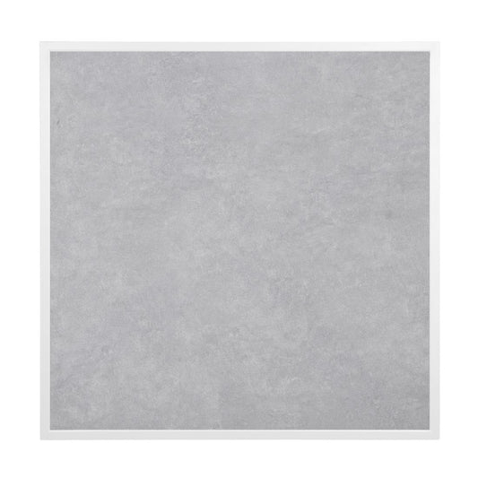 Bolero Tafelblad Van Gehard Glas Met Lichtgrijs Steeneffect En Witte Rand 700 mm Voor Buiten