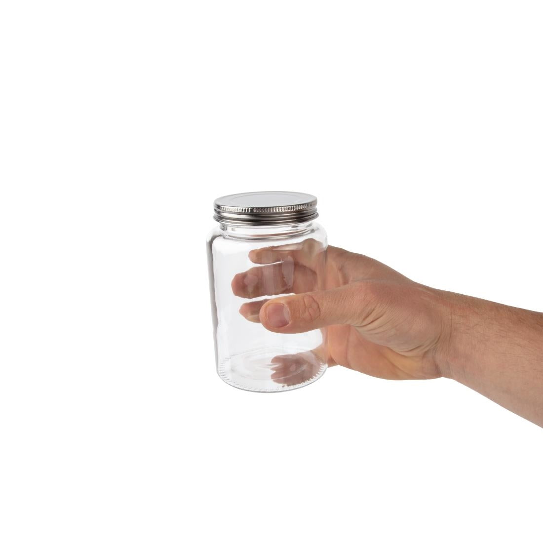 Vogue glazen pot met schroefdeksel 550ml (6 stuks)