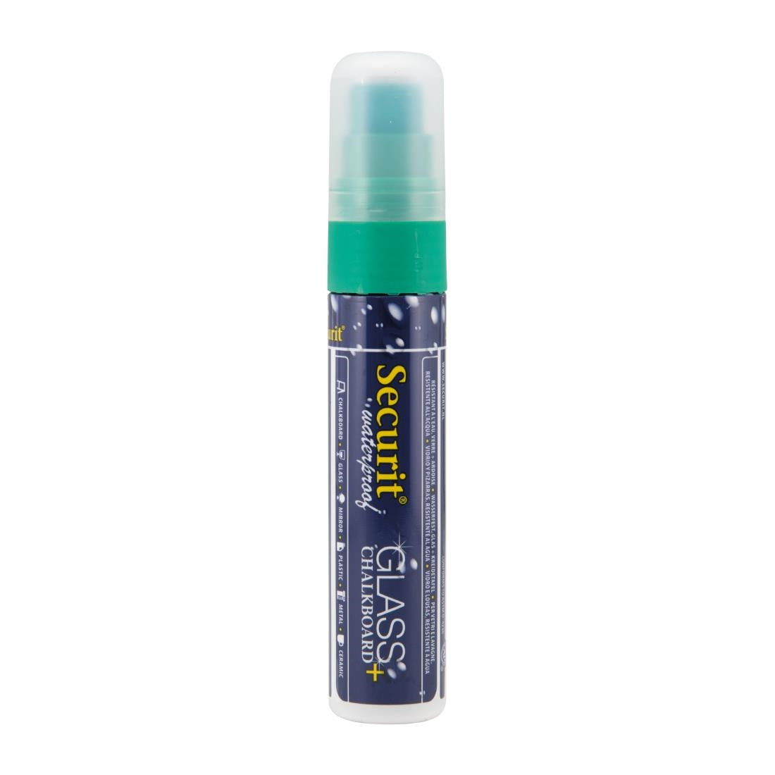 Securit Waterproof krijtstift (Glas + Krijtbord) in groen met 7-15mm punt