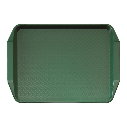 Cambro polypropyleen fastfood dienblad met handvatten groen 43x30cm