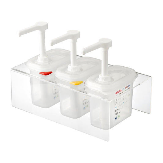 Araven sausdispensers GN 1/9 transparant 1,5L (3 stuks)