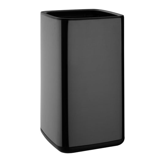Bolero Vierkante Afvalbak Titanium Zwart 10Ltr