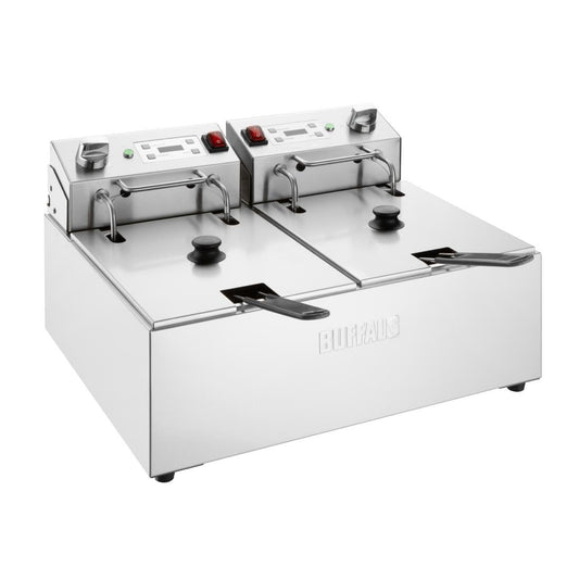 Buffalo Dubbele Elektrische Friteuse met Timer 2x5Ltr