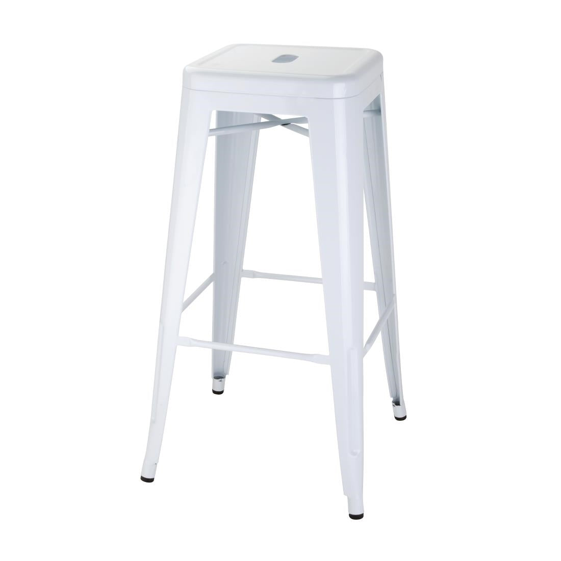 Bolero Bistro Hoge Krukken Van Staal, Wit (4 Stuks)
