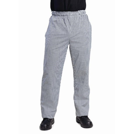 Whites Vegas unisex koksbroek zwart-wit geruit XXL