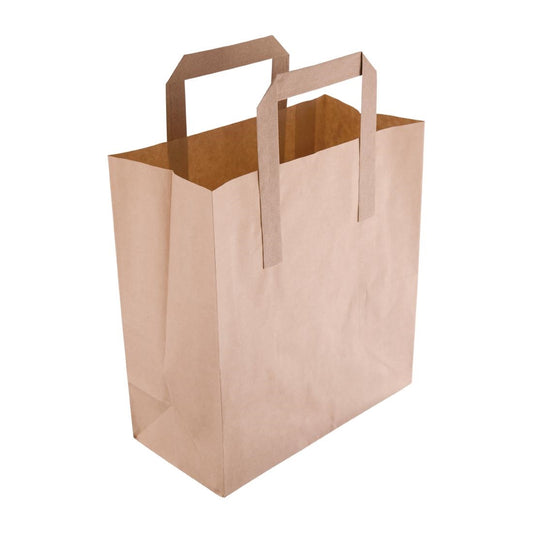 Fiesta Recyclable gerecyclede bruine papieren draagtassen klein (250 stuks)