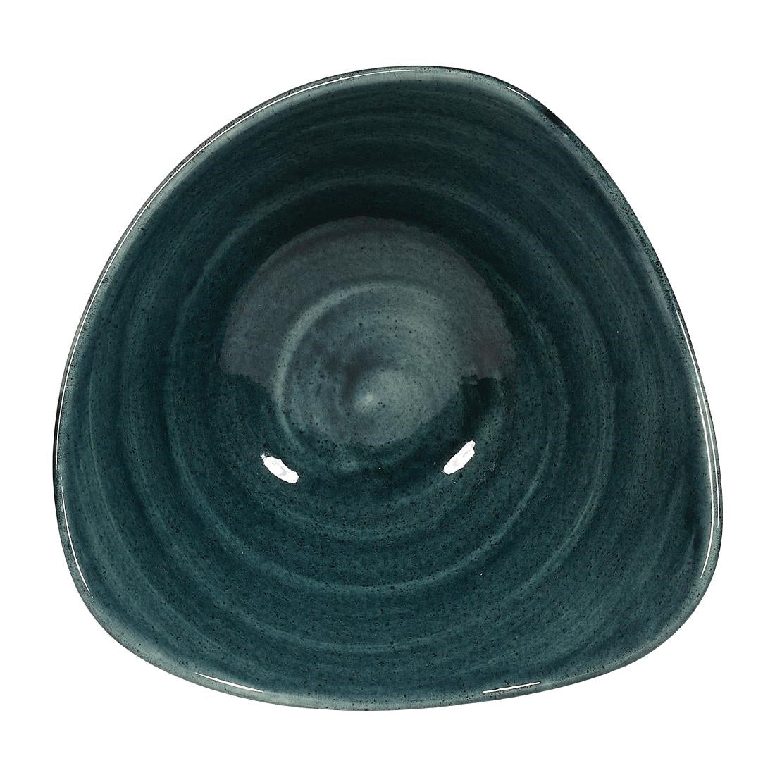 Churchill Stonecast Patina Rustic Teal Driehoekige Kom 15.2cm (pak van 12)