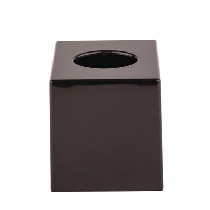 Zwarte vierkante tissue box