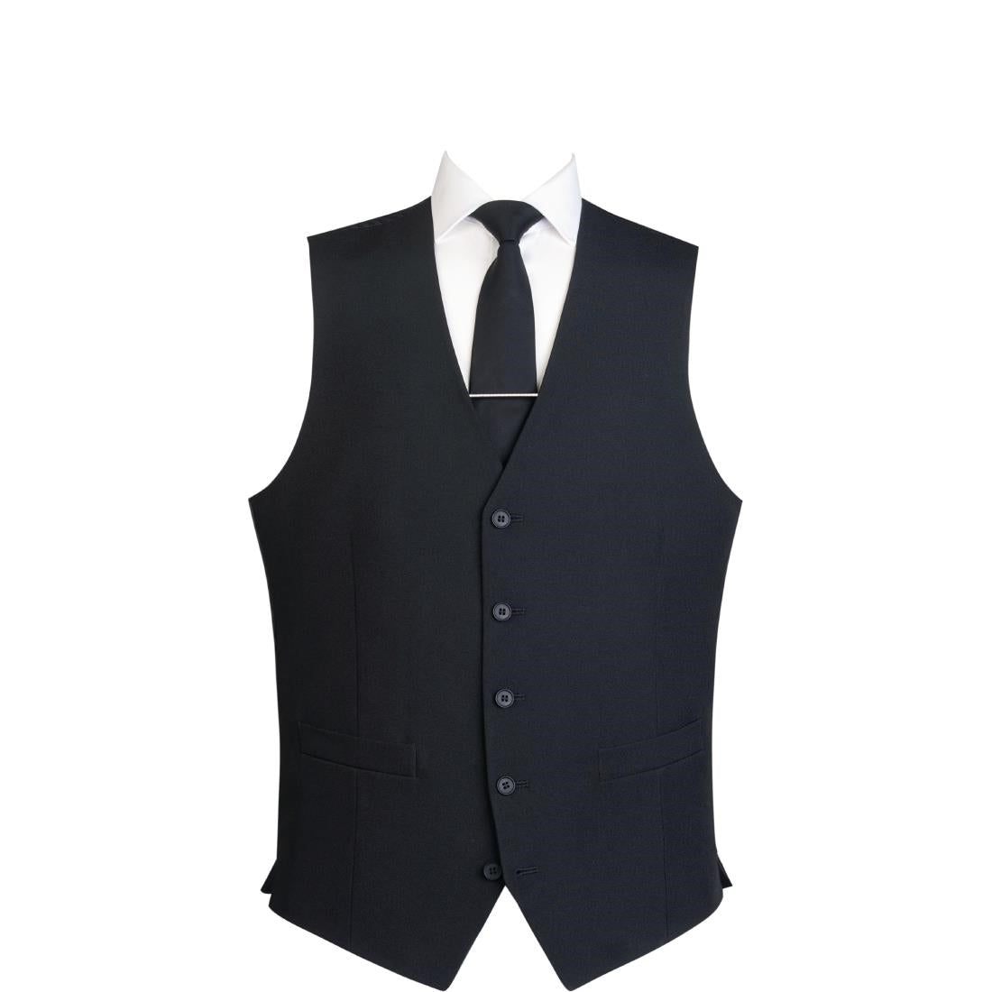 Herengilet 5 knopen zwart XS