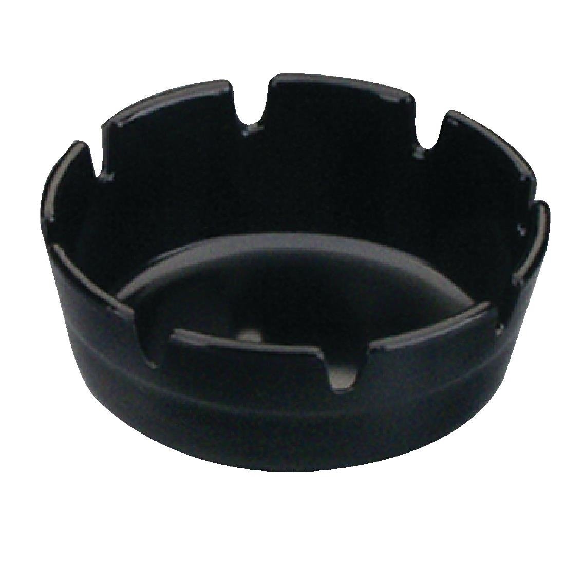 Kristallon melamine asbak zwart 10cm