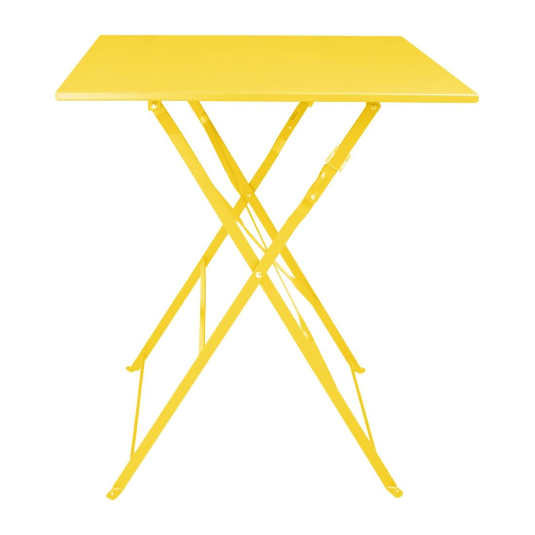 Bolero Perth zachtgele trottoirstijl vierkante tafel 600 mm