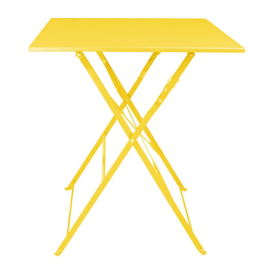 Bolero Perth zachtgele trottoirstijl vierkante tafel 600 mm