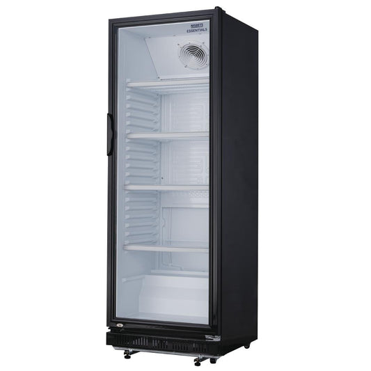 Nisbets Essentials vrijstaande displaykoeling zwart 346L