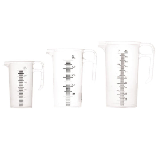 Pro-Measure polypropyleen maatkannen set - 250ml, 500ml & 1L