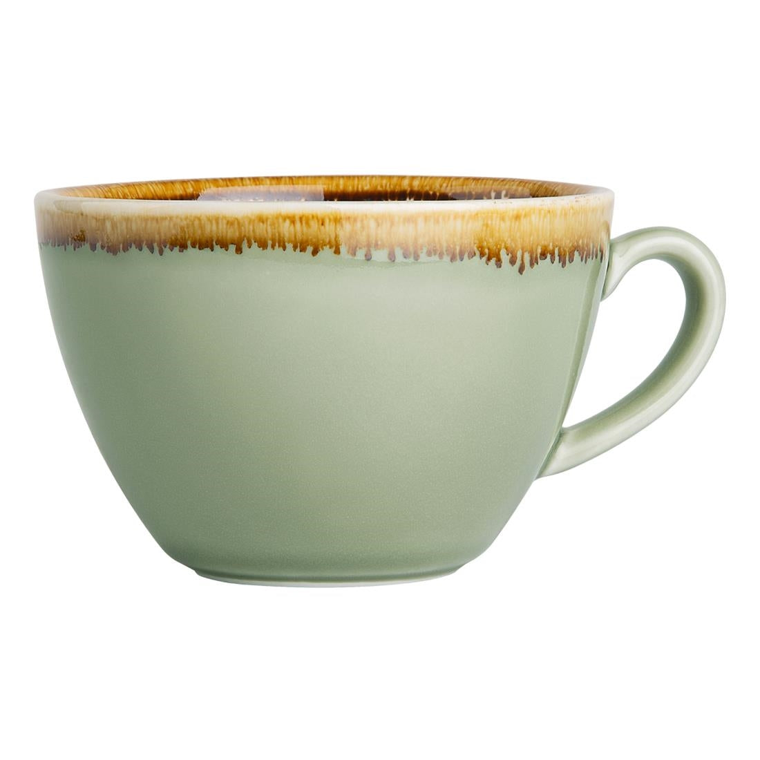 Olympia Kiln cappuccinokopjes mosgroen 34cl (6 stuks)